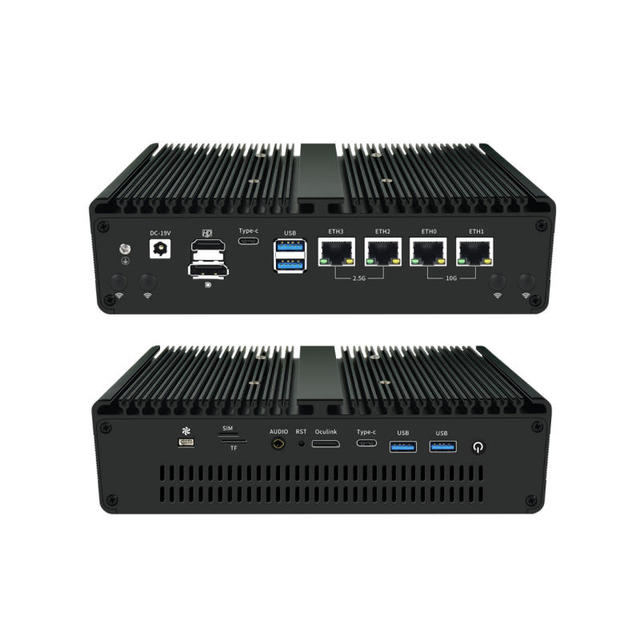 Factory OEM ODM Fanless Mikrotik Ubuntu Soft Router AMD Ryzen R5-7640HS R7-8845HS Linux PC Industrial Computer Mini PC Linux