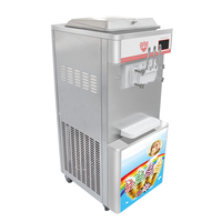 Nouvelle machine à crème glacée molle automatique à plusieurs saveurs de type plancher commercial