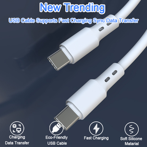 Ventas al por mayor 100W <span class=keywords><strong>USB</strong></span> C <span class=keywords><strong>Cable</strong></span> E-mark Chip Carga rápida <span class=keywords><strong>USB</strong></span> C a C Tpe <span class=keywords><strong>Cable</strong></span> suave para <span class=keywords><strong>iPhone</strong></span> Teléfono Android - Product Image 2