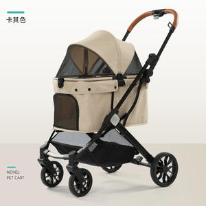 Carrito <span class=keywords><strong>de</strong></span> Paseo Plegable Ligero para Mascotas, Material Oxford, Carrito <span class=keywords><strong>de</strong></span> Viaje para Perros, Transportador <span class=keywords><strong>de</strong></span> Lujo para Perros Medianos - Product Image 2