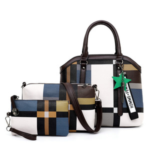 Nouveau pas cher pu en cuir sac à main suspendu <span class=keywords><strong>dessin</strong></span> animé fourrure rayure impression sac fourre-tout pour femmes mode dames sacs à main - Product Image 3