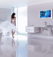 MIRROH.AI OEM/ODM 18.5'' 21.5'' 27'' 32'' Miroir TV intelligent moderne étanche avec écran tactile Android et interrupteur tactile pour salon et hôtel