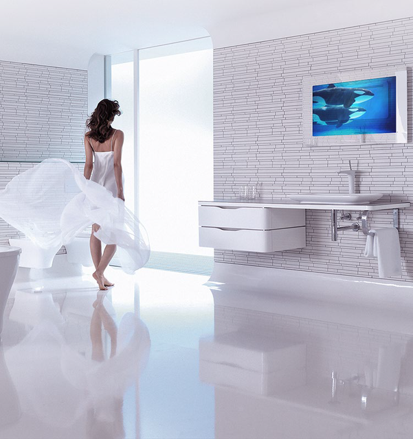 MIRROH.AI OEM/ODM 18.5'' 21.5'' 27'' 32'' Modern Waterproof Mirror TV Smart Android Touch Screen Touch Switch Salon Hotel