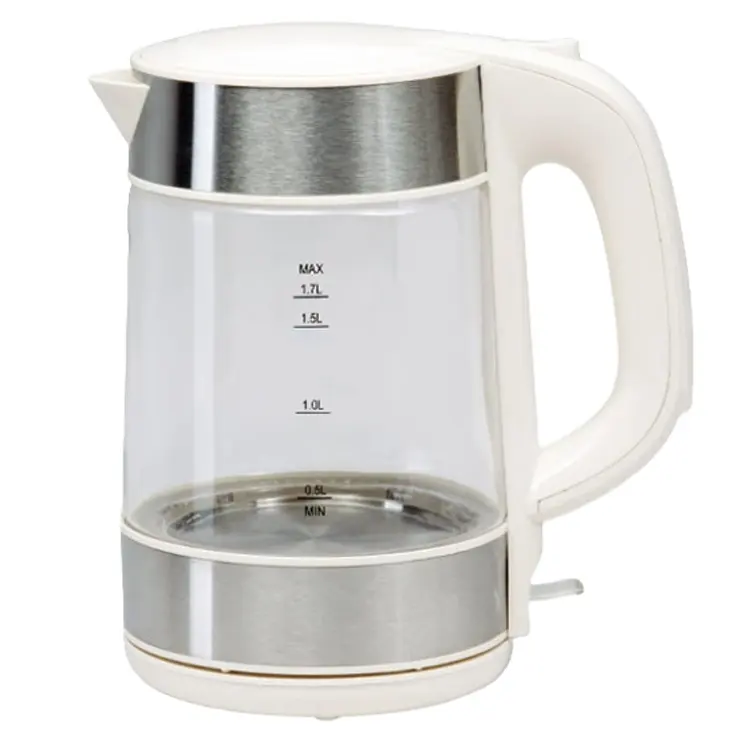 371377 Portable double chamber glass electric kettle hot water boiler with infuser