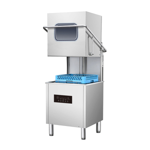 Lave-vaisselle commercial pour café, 9 kW, acier inoxydable SUS304, machine automatique à capot, 220 V, double température, QL-E - Product Image 1