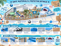Solution clé en main pour aire de jeux intérieure pour enfants, thème Aventure des Requins, avec zone de sable, thème Pirate, toboggan tubulaire, pour centres commerciaux