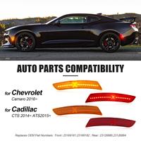 Feux latéraux LED de style X avec lentilles orange et rouge pour Chevrolet Camaro 2016-2024 pour Cadillac CTS ATS 23169181 4 pièces