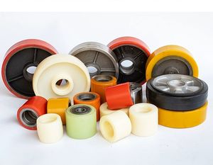 带聚氨酯和铁轮尼龙轮式卡车的完整手动液压叉车零件 - Product Image 4