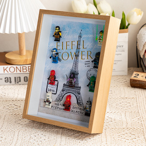 Cadre photo en blocs de construction, design creux pour l'empilage et la superposition, affichage créatif pour l'art des enfants (sans blocs de construction) - Product Image 3