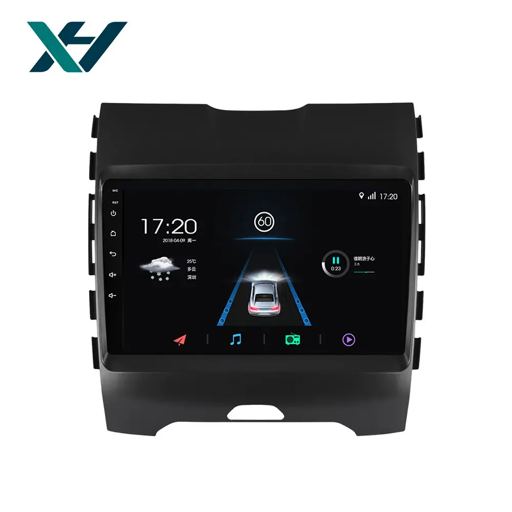 Android 9.0 9 ''âm thanh xe hơi hệ thống với GPS cho Ford cạnh 2015 + Hệ thống định vị wifi tùy chọn DAB + khuếch đại
