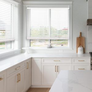 High Quality Industrial Plain <b>PVC</b> Foam 2 Inch Cordless Faux Wood Venetian Blinds - Product Image 5
