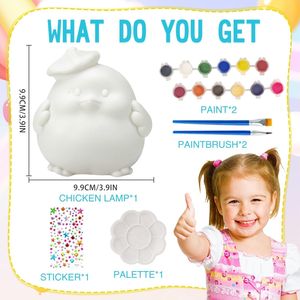 Kit di Pittura in Vinile Fai-da-Te per Bambini, Crea il Tuo Piccolo Pollo Giallo, Kit Educativo di Arte e Artigianato - Product Image 2