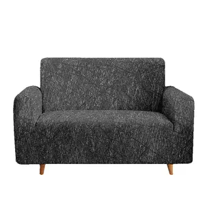 Zwart 3D Afdrukken Sofa Cover Elastische Combinatie Antislip Sofa Coverh Voor Woonkamer Couch Cover L Vorm 1/2/3/4 Zits