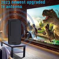 LANYI TV Mobilantenne DVB-T2 Smart Digital HD Innenantenne mit Verstärker 28dBi Verstärkung VHF/UHF Frequenz Kunststoff Wandhalterung