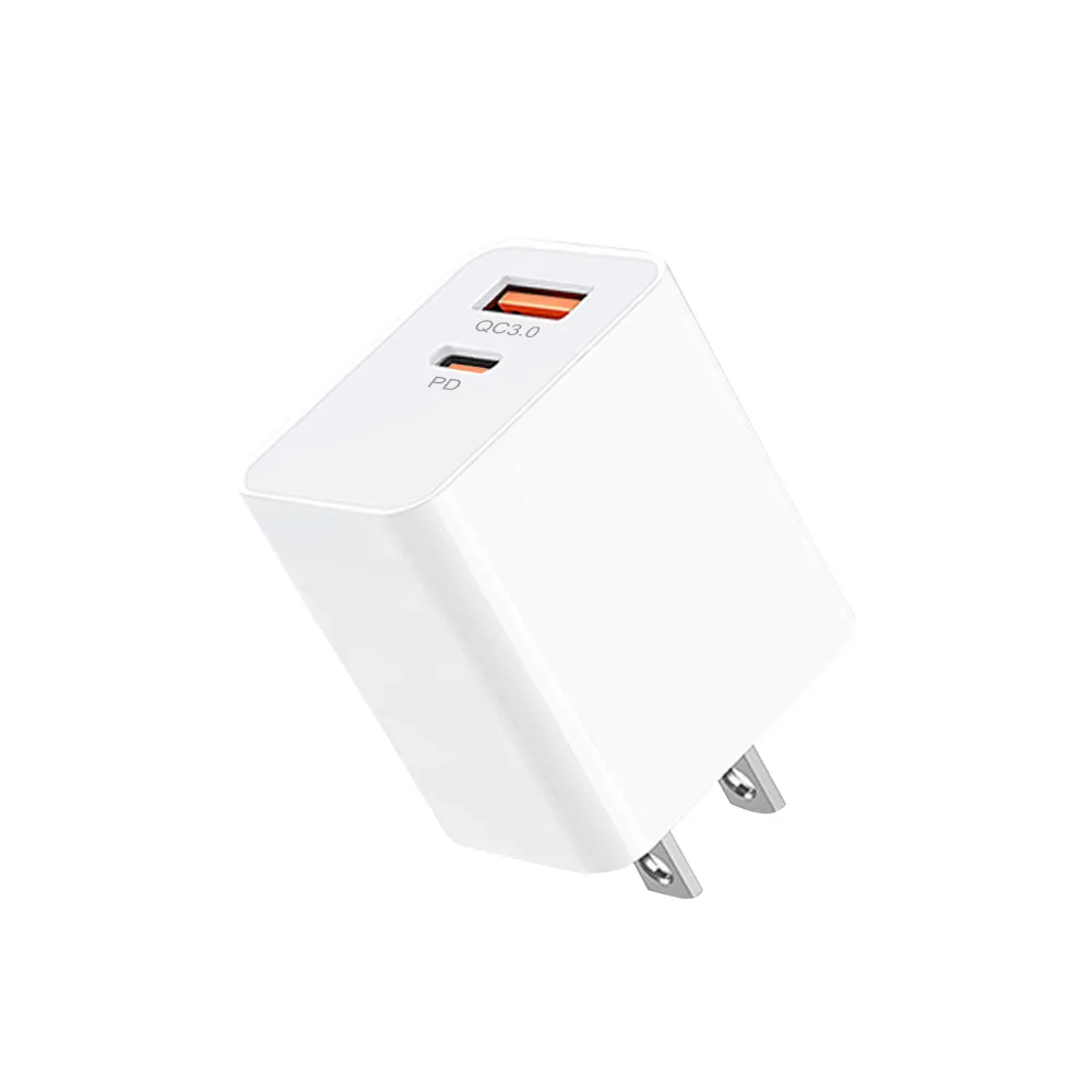 USB C Wall Charger 18W 2-Port USB-C USB compact for iPhone 13 Charger Block with 18W Type C Power