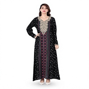 Robe Tunique Midi en Coton Biologique Maillard Design Coupe Ample Évasée à Volants avec Poches Printemps-Été Tenue Décontractée - Product Image 1