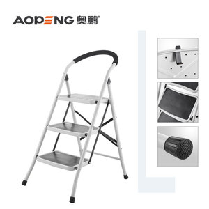 บันไดเหล็กนิรภัยแบบพกพา3ขั้นแข็งแรงดีไซน์สำหรับใช้ในครัวเรือน - Product Image 5