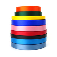 Pita Satin Poliester Warna-warni dengan Inti Busa Khusus, Berbagai Lebar, untuk Hari Valentine, Pernikahan, Festival, Kerajinan DIY, Dekorasi Hadiah