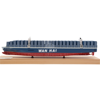 O.A.S Fabricant Artisanat Navire Modèle Cadeaux d'Affaires Échelle 1:888 Cargo Boat Modèles Personnalisé 45cm WAN HAI Container Ship Model