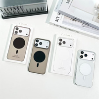 Coque de téléphone magnétique en PC rigide mince, panneau arrière mat de couleur unie, étui anti-rayures et anti-chute pour iPhone 18/18 Pro/18 Pro Max/17