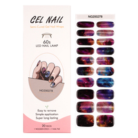 Autocollants d'ongles en gel UV semi-durcis longue durée, très populaires / Tiktok NG200277/NG200278