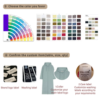 Ensemble Abaya en tissu jersey de qualité supérieure, hijab long en coton jersey élastique, foulard instantané Dubai, Khimar pour femmes néerlandaises