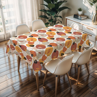 Nappe carrée en PVC gaufré jaune crème rustique RNPT, antidérapante, pour pique-nique en plein air, camping, résistante aux taches