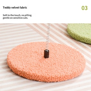 Juguete Redondo Pequeño para <span class=keywords><strong>Gatos</strong></span> con Bola de Resorte, Poste Rascador Duradero para <span class=keywords><strong>Gatos</strong></span> de Interior, Venta Directa de Fábrica - Product Image 2