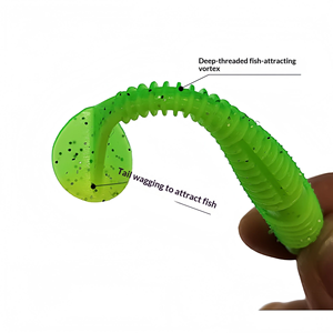 Vente en gros <span class=keywords><strong>de</strong></span> leurres souples en PVC à queue en T <span class=keywords><strong>de</strong></span> 5,5 cm, à nervures, pour la pêche au bar en <span class=keywords><strong>eau</strong></span> douce, en <span class=keywords><strong>eau</strong></span> salée, en <span class=keywords><strong>mer</strong></span> et en rivière - Product Image 5
