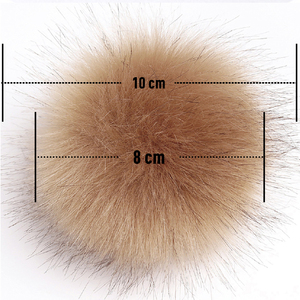 All'ingrosso Logo personalizzato rosa peloso Puffy in pelliccia <span class=keywords><strong>di</strong></span> volpe sintetica Pom Pom Puff Puff Puffball Puffball pompon palline portachiavi - Product Image 2