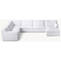 Hotel-Wohnzimmermöbel Modernes Komfortables Stoff- oder Leder-Polster Ecksofa-Set für Zuhause