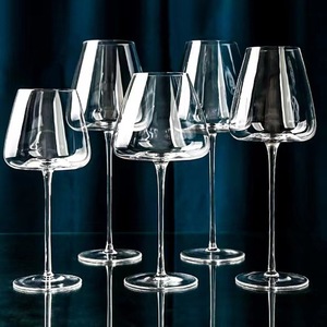 Luxo longa caule transparente personalizado estilo moderno sem chumbo cristal exclusivo vinho tinto vidro copos de vinho conjunto de 6 - Product Image 6