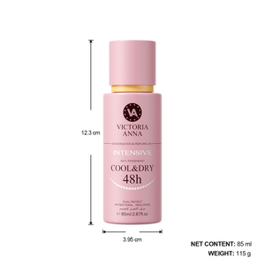 Anna Cool & Dry 48h Anti-Perspirant 85ml Fragrance-Free Antibacterial Body <b>Spray</b> with Fruit Scent for Women - Product Image 4