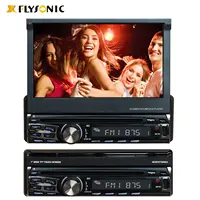 Single Din Car DVD Player with Retractable 7" TFT Touch Screen