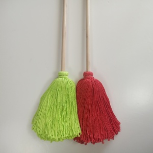 Mopa de hilo de microfibra con bobinado de alambre de hierro, fregona industrial con mango de madera para suelo, barata, china - Product Image 3
