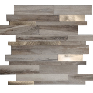 Sọc Vàng tự dính nhôm-nhựa Gạch Mosaic vỏ và dính nhà bếp <span class=keywords><strong>backsplash</strong></span> vàng Tường gạch vỏ và thanh - Product Image 4