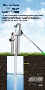 Pompa Manuale per Pozzo in Acciaio Inossidabile, Pompa Acqua a Manovella Stile Antico, Macchinario per Trattamento Acqua - Product Image 6