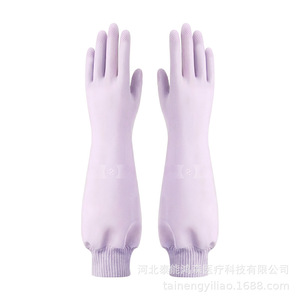 ถุงมือไนไตรล์ไททันไฟน์สำหรับใช้ในครัวเรือน ยาวพิเศษ กันน้ำ เกรดอาหาร สำหรับล้างจาน หนาปานกลาง เรียบเนียน ใช้ครั้งเดียว - Product Image 5