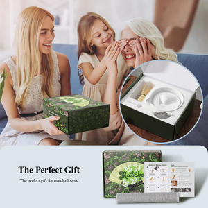 Juego de Té Matcha Japonés Tradicional de 7 Piezas de Alta Calidad, Tazón de Cerámica Grabado, Batidor de Bambú, Juego de Herramientas para Matcha con Diseño de Mariposa - Product Image 6