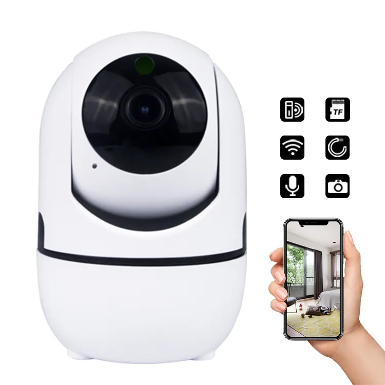 2023 Smart home 1080p WiFi Baby Monitor Mini telecamera Ip di sicurezza CCTV per interni AI Tracking telecamera cctv di sorveglianza Audio Video