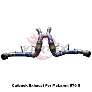 Escape de Competición Vortex Titanium para McLaren 570S 540C 3.8T V8 Biturbo, Silenciador de Diseño Recto de Alto Rendimiento en Azul Quemado - Product Image 6