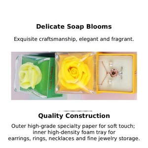 Boîte à bijoux avec rose éternelle, boîte cadeau avec tiroir à bijoux, rose en acrylique pour la Saint-Valentin, boîte cadeau avec rose en savon - Product Image 6
