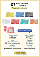 Chiffon de nettoyage multi-usages du marché brésilien 600 pièces Pano Multiuso 300M rouleau Spunlace chiffon de nettoyage en tissu Non tissé