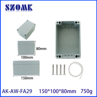 Boîte de jonction étanche de petite taille SZOMK 150x100x80mm, boîte électrique extérieure, boîtier en aluminium moulé sous pression, IP65, fournisseur d'équipements électriques