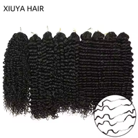 Extensions de cheveux naturels en crochet pour femmes, vente en gros de cheveux humains afro crépus bouclés, cheveux crépus bouclés de couleur, cheveux en crochet pré-bouclés, vente chaude