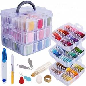 Boîte de rangement en plastique pour accessoires de Offre Spéciale 150 couleurs pour la broderie et la couture - Product Image 1