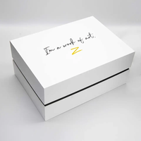 Boîte cadeau en carton blanc de luxe personnalisée, 2 pièces, avec couvercle et base, pour bijoux