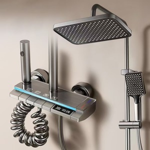 Combinaison de touches de piano à affichage numérique Lumière d'ambiance à LED Système de <span class=keywords><strong>douche</strong></span> à effet pluie Robinet de pommeau de <span class=keywords><strong>douche</strong></span> <span class=keywords><strong>pour</strong></span> <span class=keywords><strong>douche</strong></span> - Product Image 3