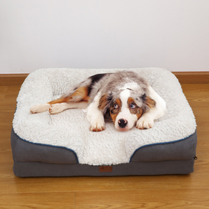 Cama grande lavable para perro, fabricante de espuma de huevo con logotipo personalizado de lujo, venta al por mayor - Product Image 3