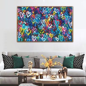 Vente en gros dropshipping 100% peint à la main Home Decor art toile <span class=keywords><strong>peinture</strong></span> graffito art <span class=keywords><strong>peinture</strong></span> toile <span class=keywords><strong>peinture</strong></span> à l'huile - Product Image 3